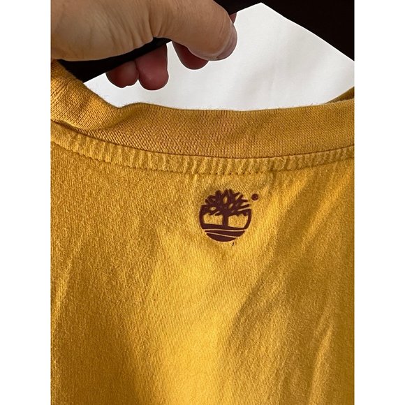 Timberland Boys Yellow Long Sleeve Red "Timberland" Tee - Picture 7 of 9